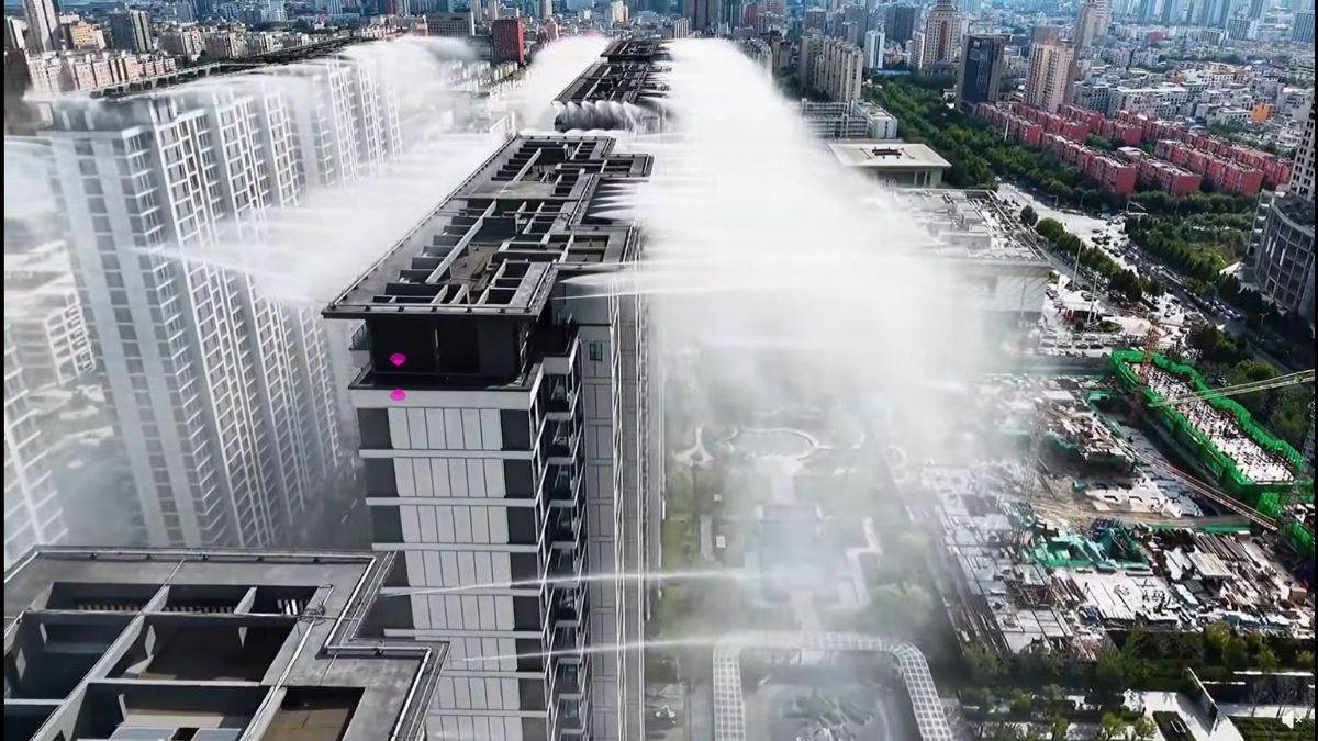 Chinese residential mist cooling system draws global attention amid summer heat