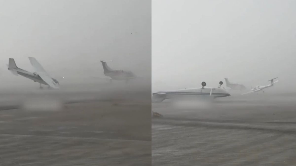 Four light aircraft overturned by 120 km/h winds at Italy’s Forlì Airport