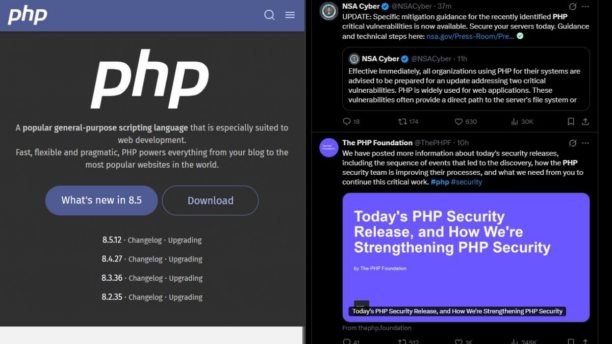 Critical PHP security flaws trigger global website shutdowns as developers release urgent fixes