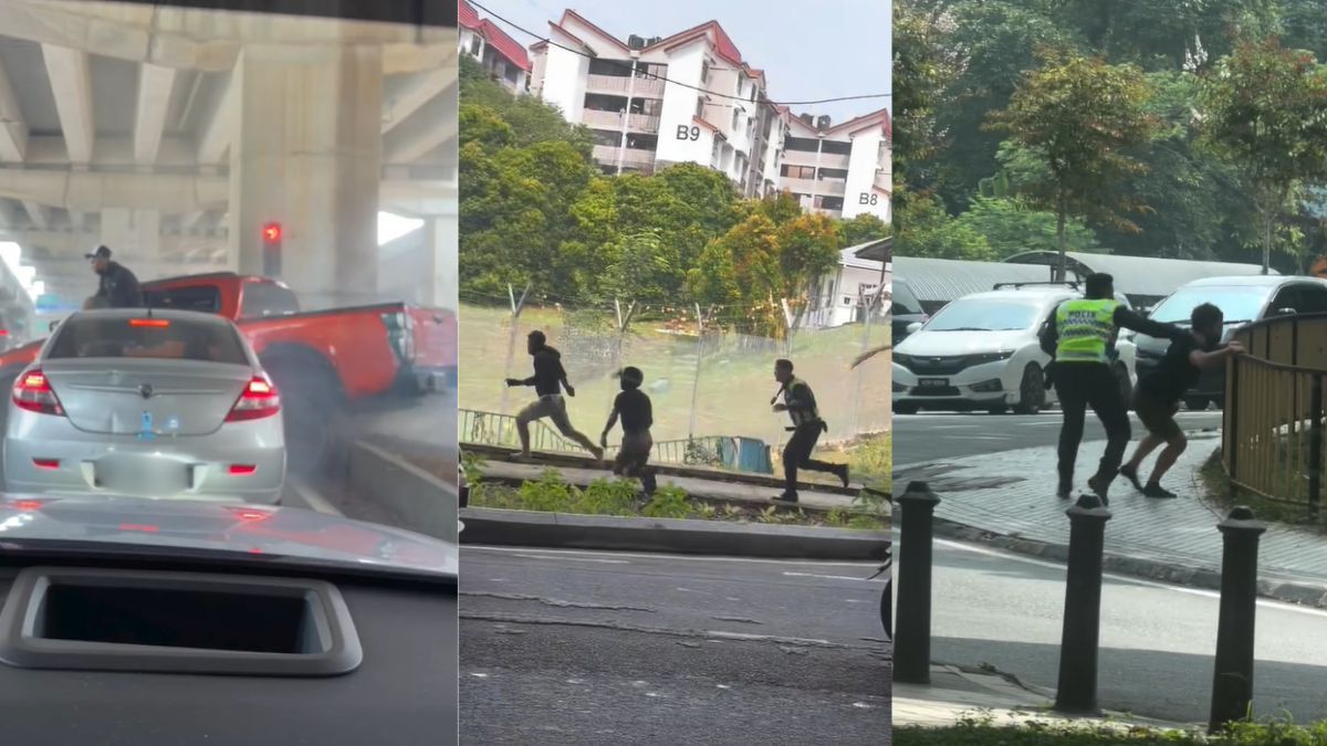 Two men arrested after police chase in Malaysia, weapons and suspected drugs found in vehicle