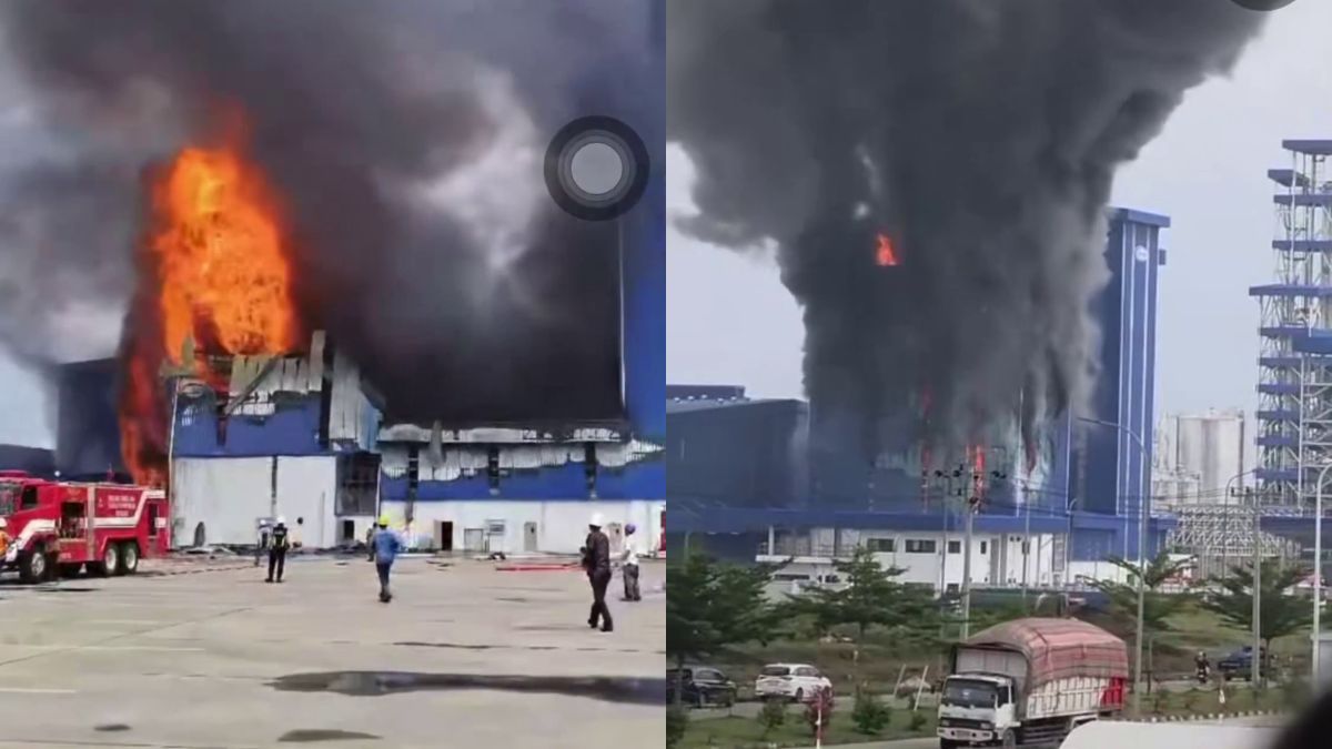 Three workers dead after jumping from sixth floor of burning soap factory in Indonesia