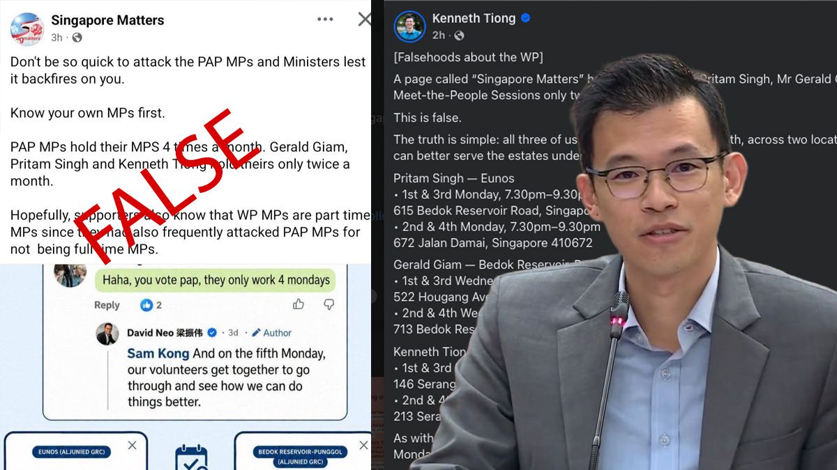 Kenneth Tiong refutes Singapore Matters claim that WP MPs hold fewer MPS sessions