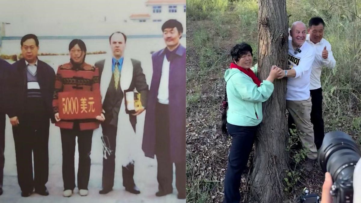 American teacher reunites with Chinese environmentalist 27 years after helping fund desert forest